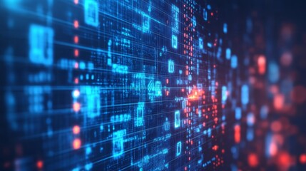 Abstract digital background depicting data flow and technology
