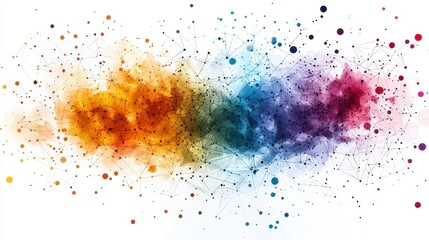Colorful network connection abstract background