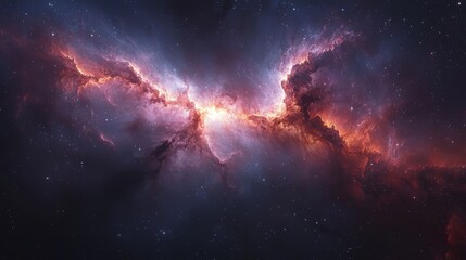 Wall Mural - cosmic nebula stellar collision, space background