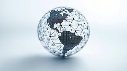 Global network connection, digital world map (1)