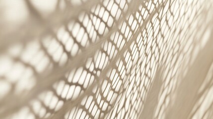 Abstract background with the shadows of a net on a white wall, in a light beige color, high resolution, highly detailed, sharp focus, studio photography.