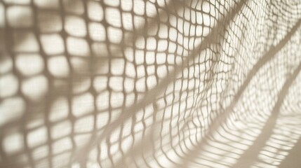 Abstract background with the shadows of a net on a white wall, in a light beige color, high resolution, highly detailed, sharp focus, studio photography.