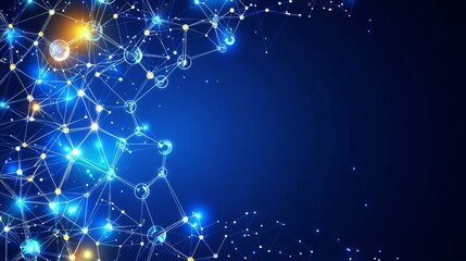 Global network connection, digital world background