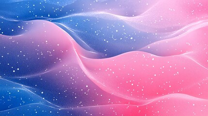 Aufkleber - Abstract pink and blue particles flowing and forming wavy pattern