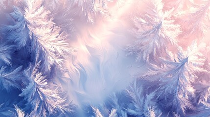Aufkleber - Snowy fir trees creating a winter wonderland background