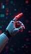 © Jiampoj - AI robot hand points to circuit board tech background, electricity, software, advanced