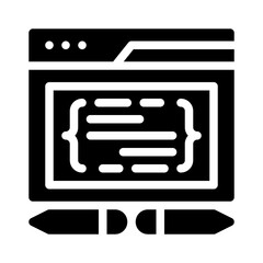 code editor glyph icon