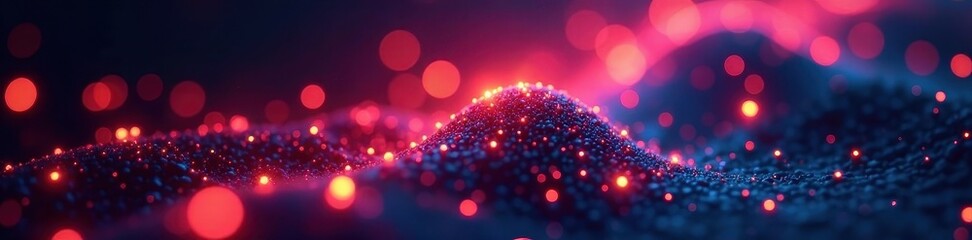 Abstract network nodes glowing, digital data streams , digital background, data, tech background
