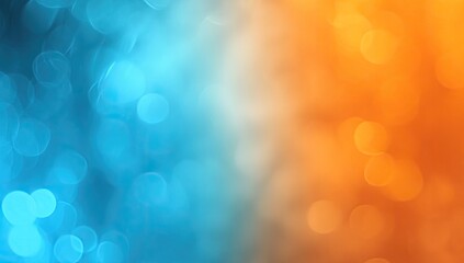 blue and orange bokeh lights abstract background
