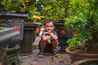 © alexkoral - Portrait of a happy caucasian schoolboy kid boy on a park in summer
