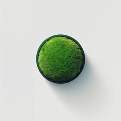 moss patch icon on plain white background