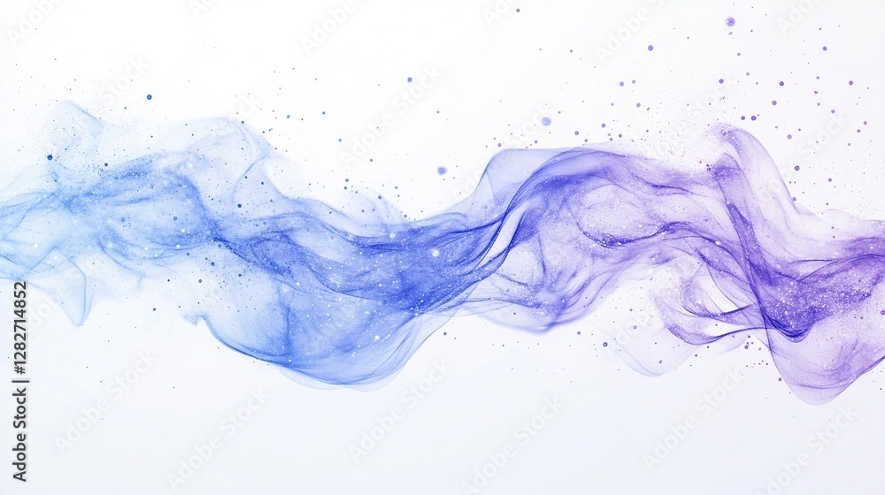 The seamless fusion of pure white background and blue purple gradient ...