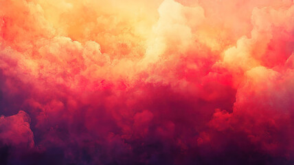 Wall Mural - stunning sunset sky with a textured pattern of glowing clouds illuminated by the fading sunlight