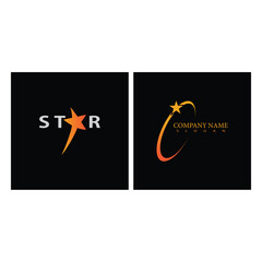 Wall Mural - Star logo vector template element symbol design