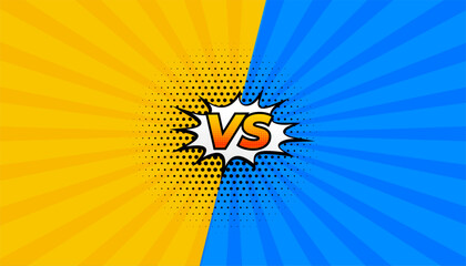 Wall Mural - trendy versus vs tournament banner in cartoon style