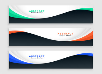 Wall Mural - pack of three corporate website header template for cover page