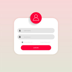 modern web login form template with username and password