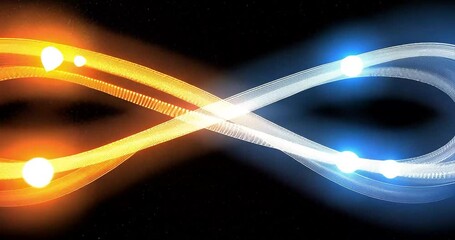 Wall Mural - Infinity symbol, glowing, cosmic background, abstract design, digital art