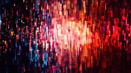 Canvas Print - abstract colorful light patterns with vertical blurred lines
