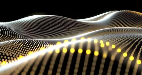 Wall Mural - Abstract wave of glowing particles, digital art, futuristic background. Possible use desktop wallpaper, digital art