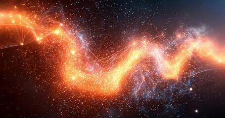 Wall Mural - Abstract cosmic energy flow, space background, digital art