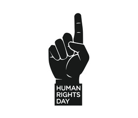 A bold, black and white graphic of a clenched fist, a universal symbol of protest and empowerment, overlaid with the text 