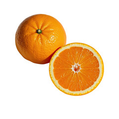 Wall Mural - Fresh Oranges With Transparent Background, Generative AI