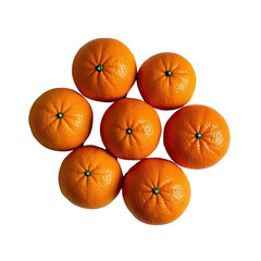 Wall Mural - Fresh Oranges With Transparent Background, Generative AI