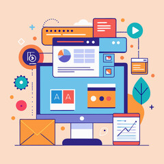 flat icons for web design