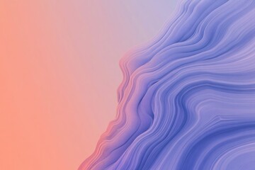Wall Mural - abstract visualization of flowing ink lines morphing into trees and landscapes vibrant color gradien