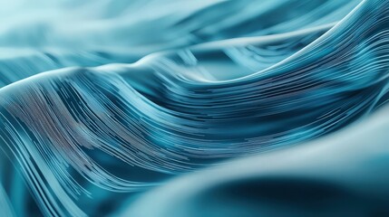 Wall Mural - Abstract Blue Wave Pattern