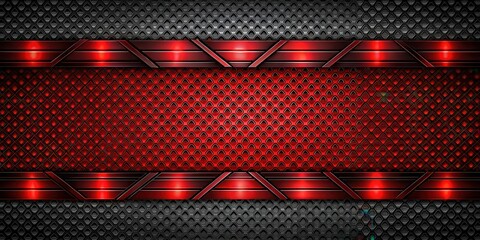 Wall Mural - dark metallic background with abstract red patterns, energetic, industrial, energetic, industrial, c
