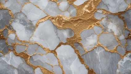 Wall Mural - Gray and gold marble texture with abstract patterns suitable for backgrounds and surface designs