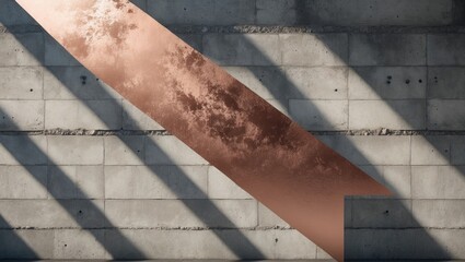 Wall Mural - Abstract rose gold shadow on concrete wall creating modern art texture ideal for backgrounds and wallpapers in contemporary design projects