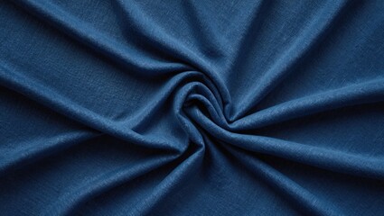 Aufkleber - Dark blue textured fabric background with intricate folds and drapes showcasing the material's depth and detail.