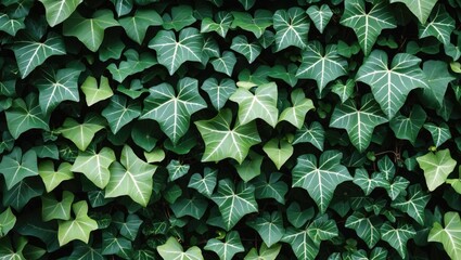 Poster - Ivy plant leaves background texture green foliage natural pattern