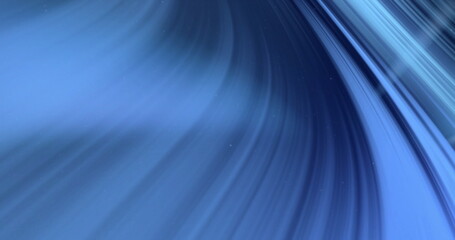 Wall Mural - image of blue shapes moving over black background