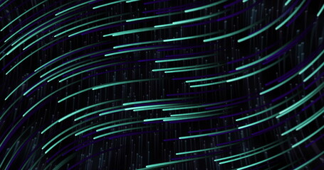 Wall Mural - image of light trails on black background