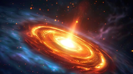 Wall Mural - Cosmic explosion of a supernova outer space digital art nebula high-detail science fiction