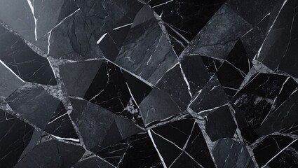 Aufkleber - Elegant black marble textured wall background featuring intricate patterns and contrasting white veins for sophisticated design aesthetics.