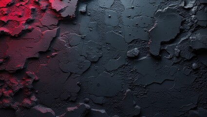 Aufkleber - Textured black background resembling concrete or stone with decorative Venetian stucco ideal for various design and artistic applications.
