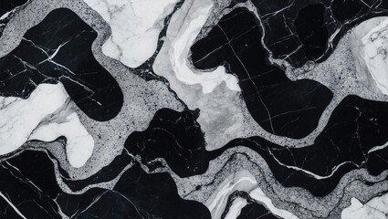 Aufkleber - Abstract black and white marble texture background ideal for elegant design projects and contemporary decor concepts.