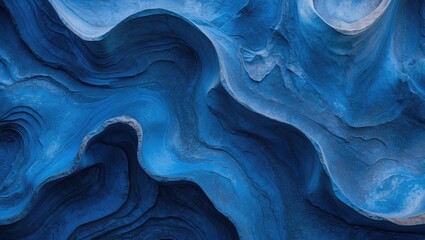 Wall Mural - fluid blue abstract texture with smooth waves and gradients illustrating depth and motion in a moder