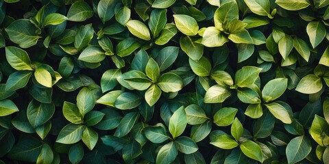 Leinwandbilder - Lush green leaves in various shades of green create a dense, serene natural background ideal for artistic uses with vibrant textures and tones.