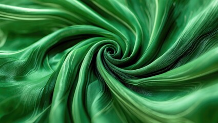 Wall Mural - Spiraled Green Fabric Texture with Soft Spin Blur Effect for Dynamic Background Use