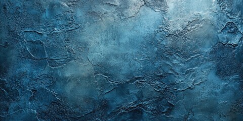 Poster - Textured blue wall background with varying shades of deep blue and turquoise, featuring a distressed pattern and smooth gradient effects.