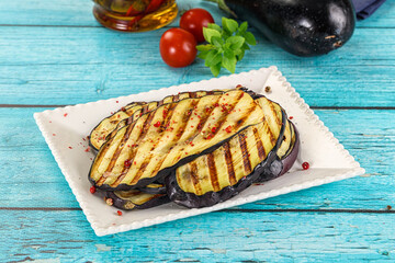 Wall Mural - Grilled eggplant slices for snack