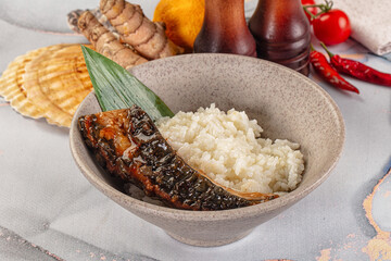 Wall Mural - Smoked eel in unagi and steamed rice