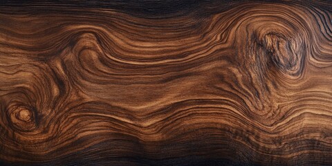 Leinwandbilder - Brown wood grain pattern on a natural wood table surface with dark wood backdrop creating a rich contrast in textures and colors.