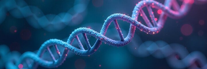 Wall Mural - detailed dna molecule model, genetic code, science